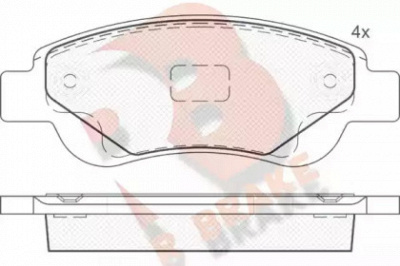 R BRAKE rb1702 -  Комплект тормозных колодок, дисковый тормоз